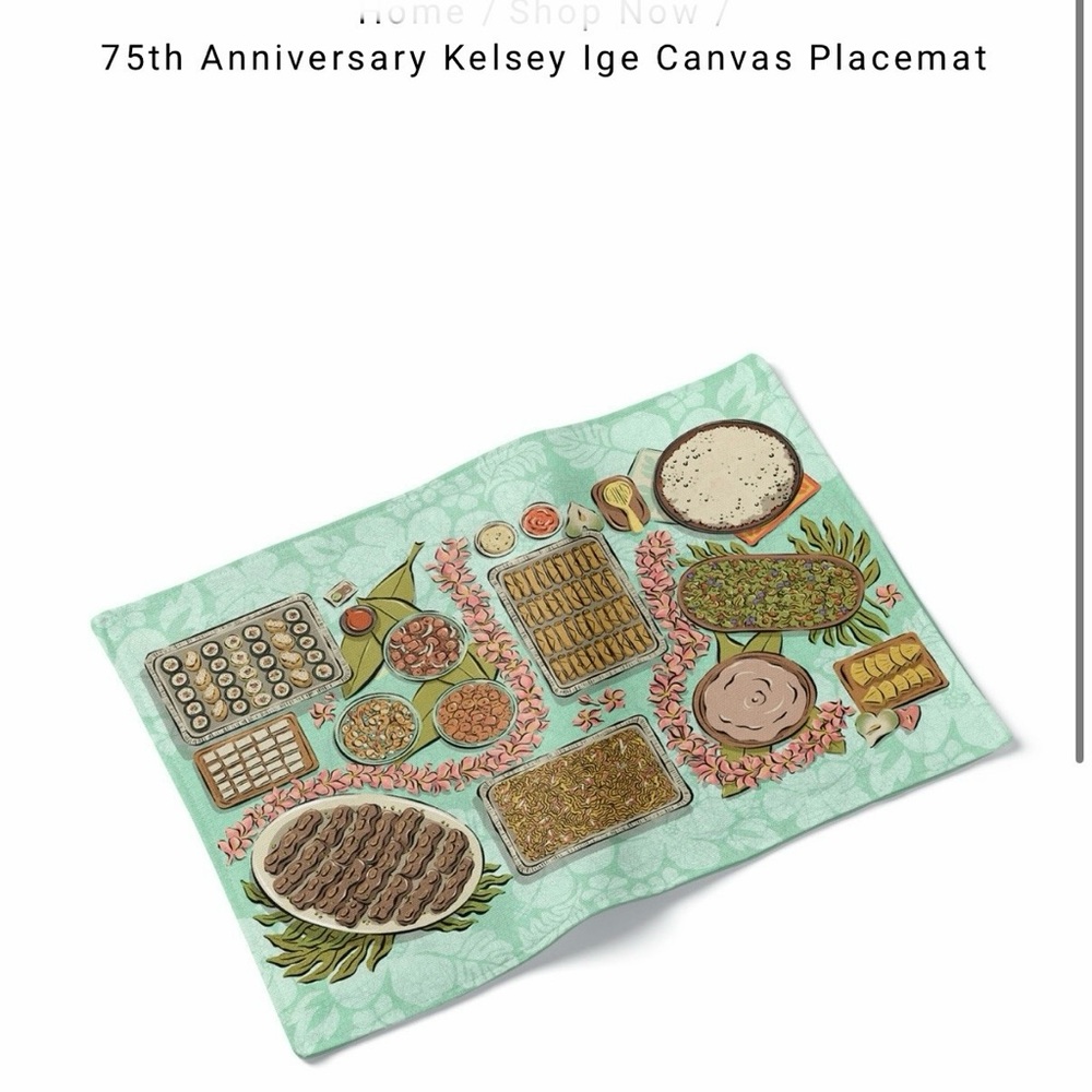 🌺 Lot 2 Foodland x Kelsey Ige Placemats hawaii paina luau party NWT maika’i
